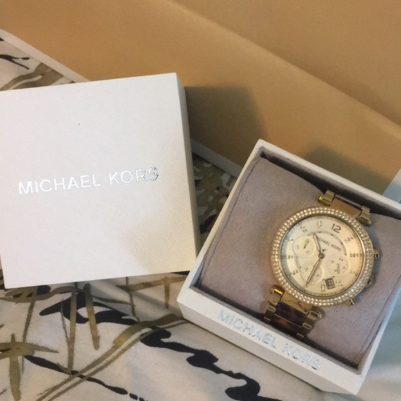 Michael Kors Accessories - Michael Kors Gold Tortoiseshell Watch
